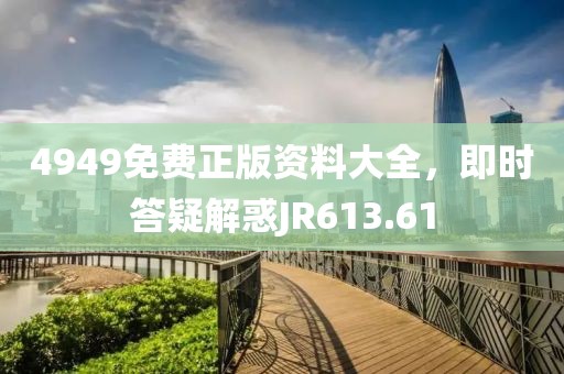 4949免费正版资料大全，即时答疑解惑JR613.61