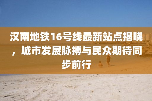 汉南地铁16号线最新站点揭晓，城市发展脉搏与民众期待同步前行