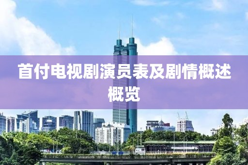 首付电视剧演员表及剧情概述概览