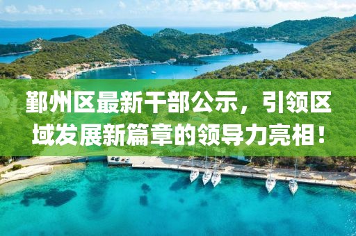 鄞州区最新干部公示，引领区域发展新篇章的领导力亮相！