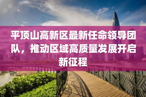 平顶山高新区最新任命领导团队，推动区域高质量发展开启新征程