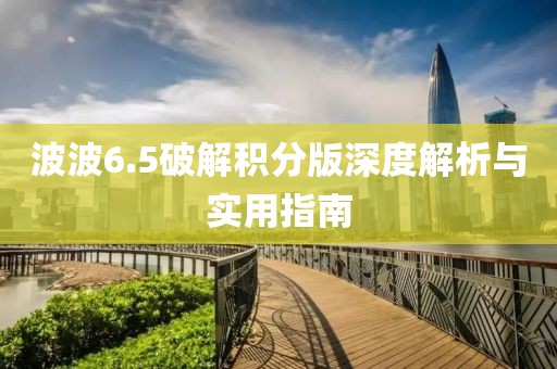 波波6.5破解积分版深度解析与实用指南