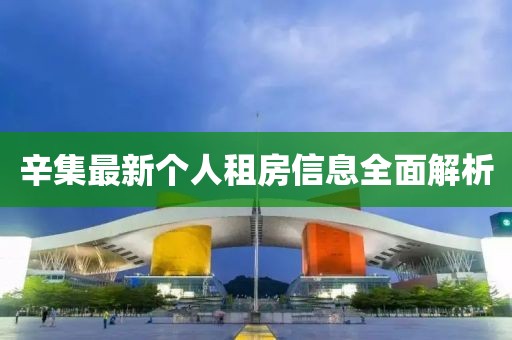 辛集最新个人租房信息全面解析