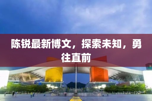 陈锐最新博文，探索未知，勇往直前