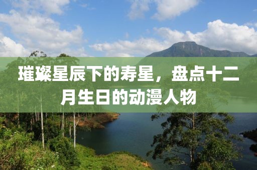 璀璨星辰下的寿星，盘点十二月生日的动漫人物