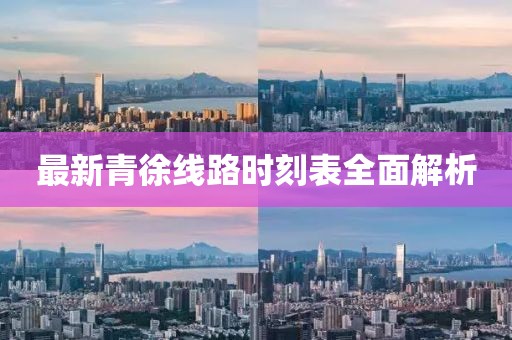 最新青徐线路时刻表全面解析
