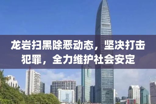 龙岩扫黑除恶动态，坚决打击犯罪，全力维护社会安定