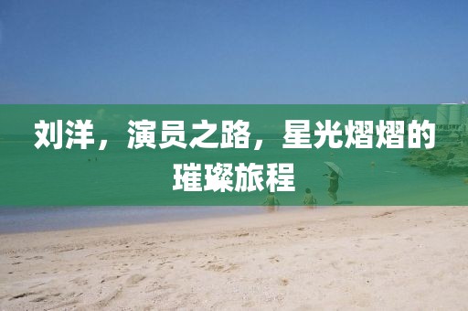 刘洋，演员之路，星光熠熠的璀璨旅程