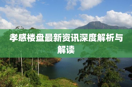 孝感楼盘最新资讯深度解析与解读