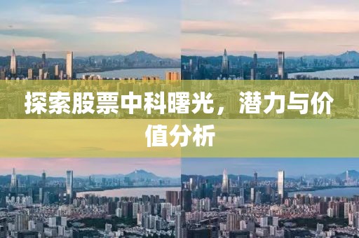 探索股票中科曙光，潜力与价值分析