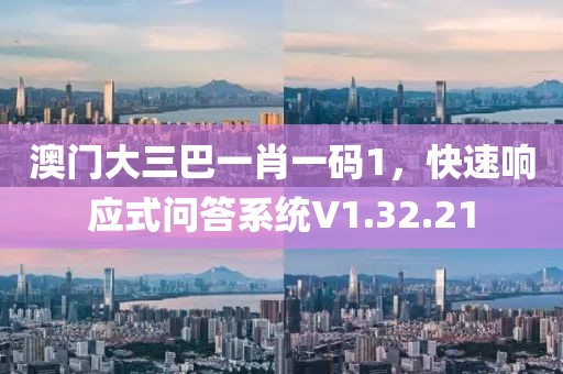 澳门大三巴一肖一码1，快速响应式问答系统V1.32.21