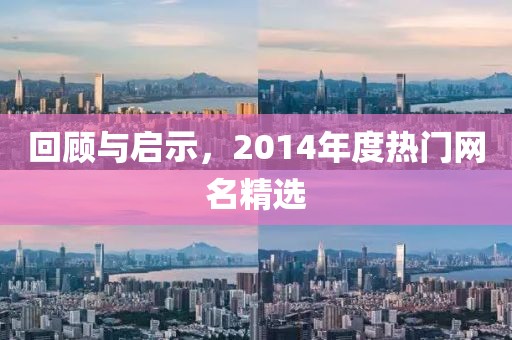 回顾与启示，2014年度热门网名精选
