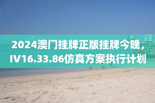 2024澳门挂牌正版挂牌今晚，IV16.33.86仿真方案执行计划