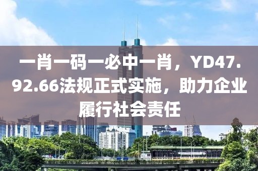 一肖一码一必中一肖，YD47.92.66法规正式实施，助力企业履行社会责任