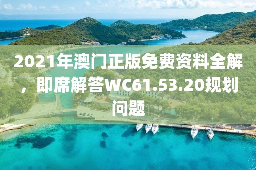 2021年澳门正版免费资料全解，即席解答WC61.53.20规划问题