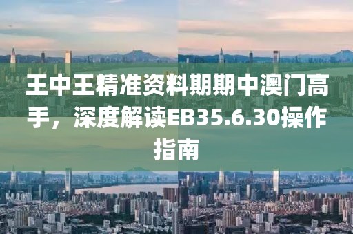 王中王精准资料期期中澳门高手，深度解读EB35.6.30操作指南