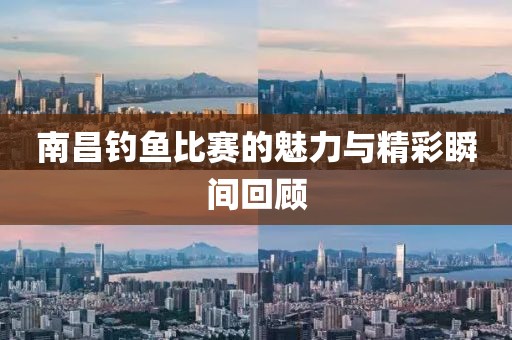南昌钓鱼比赛的魅力与精彩瞬间回顾