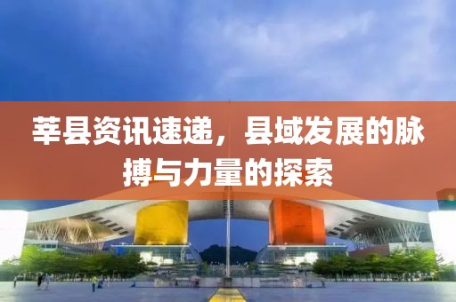 莘县资讯速递，县域发展的脉搏与力量的探索