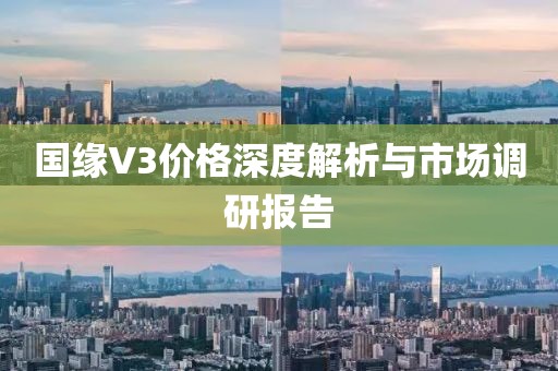 国缘V3价格深度解析与市场调研报告