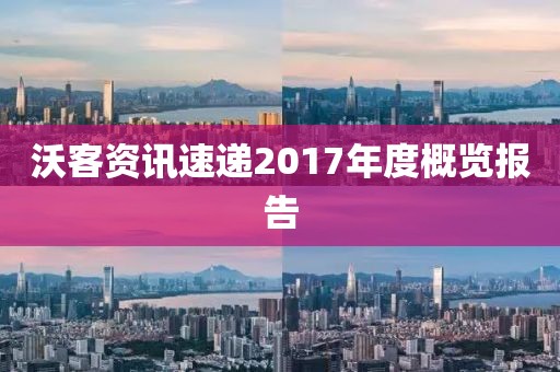 沃客资讯速递2017年度概览报告