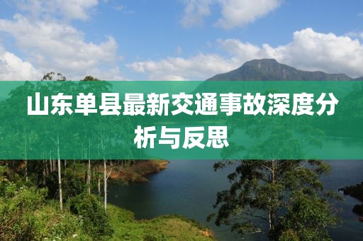 山东单县最新交通事故深度分析与反思