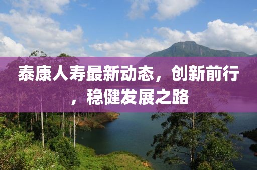 泰康人寿最新动态，创新前行，稳健发展之路