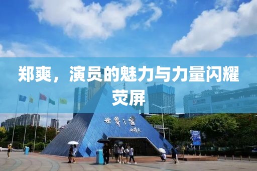 郑爽，演员的魅力与力量闪耀荧屏