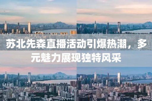 苏北先森直播活动引爆热潮，多元魅力展现独特风采
