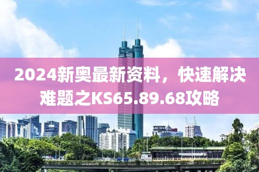 2024新奥最新资料，快速解决难题之KS65.89.68攻略