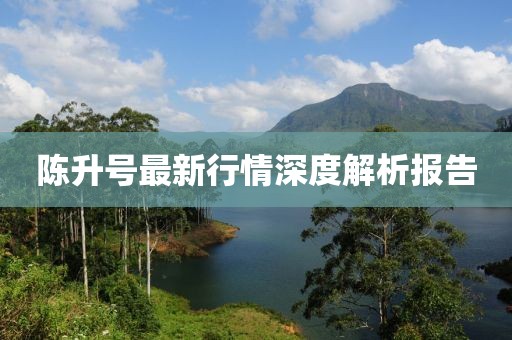 陈升号最新行情深度解析报告