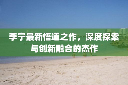 李宁最新悟道之作，深度探索与创新融合的杰作