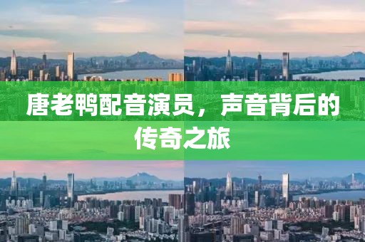 唐老鸭配音演员，声音背后的传奇之旅