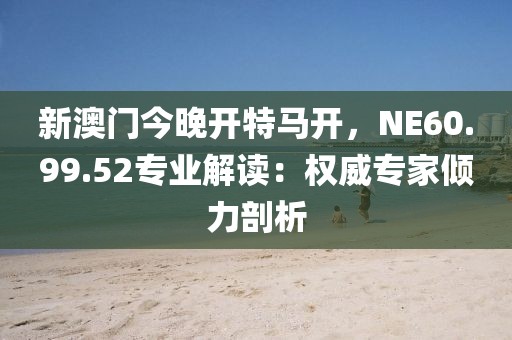 新澳门今晚开特马开，NE60.99.52专业解读：权威专家倾力剖析