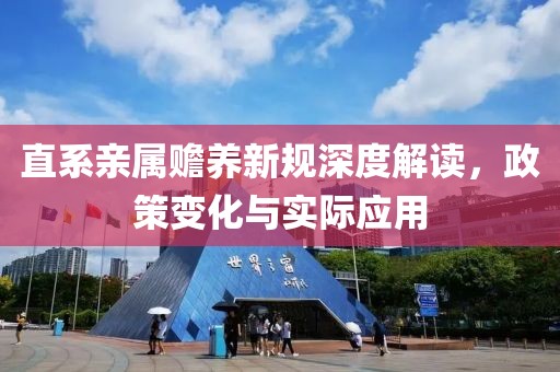 直系亲属赡养新规深度解读，政策变化与实际应用