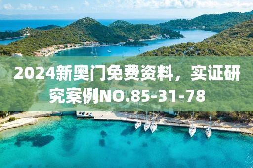 2024新奥门免费资料，实证研究案例NO.85-31-78