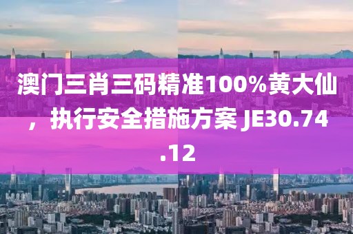 澳门三肖三码精准100%黄大仙，执行安全措施方案 JE30.74.12