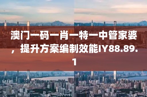 澳门一码一肖一特一中管家婆，提升方案编制效能IY88.89.1