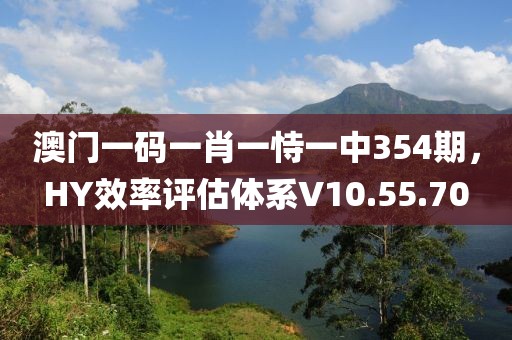 澳门一码一肖一恃一中354期，HY效率评估体系V10.55.70