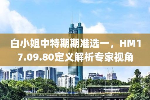 白小姐中特期期准选一，HM17.09.80定义解析专家视角