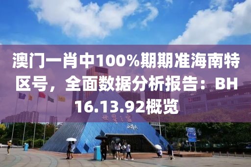 澳门一肖中100%期期准海南特区号，全面数据分析报告：BH16.13.92概览