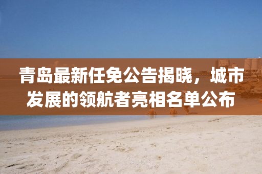青岛最新任免公告揭晓，城市发展的领航者亮相名单公布