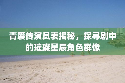 青囊传演员表揭秘，探寻剧中的璀璨星辰角色群像
