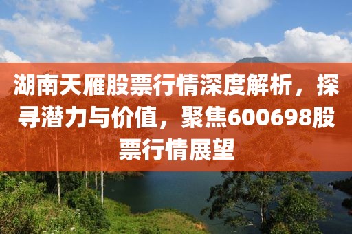 湖南天雁股票行情深度解析，探寻潜力与价值，聚焦600698股票行情展望