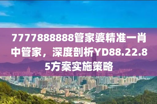 7777888888管家婆精准一肖中管家，深度剖析YD88.22.85方案实施策略