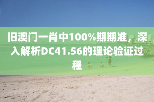 旧澳门一肖中100%期期准，深入解析DC41.56的理论验证过程