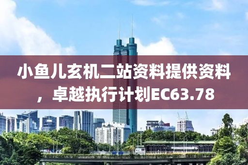 小鱼儿玄机二站资料提供资料，卓越执行计划EC63.78