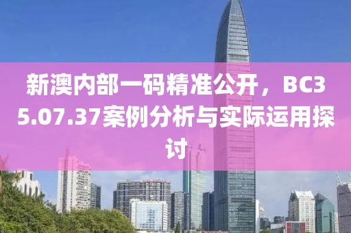 新澳内部一码精准公开，BC35.07.37案例分析与实际运用探讨
