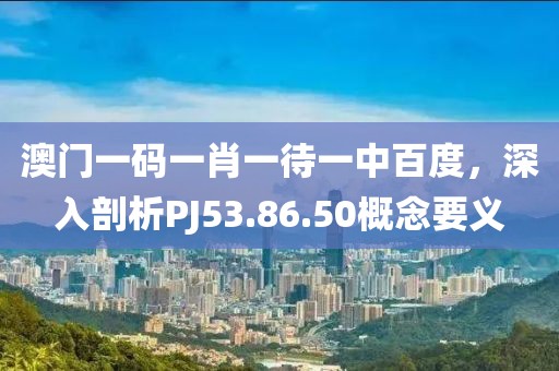 澳门一码一肖一待一中百度，深入剖析PJ53.86.50概念要义