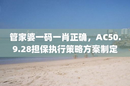 管家婆一码一肖正确，AC50.9.28担保执行策略方案制定