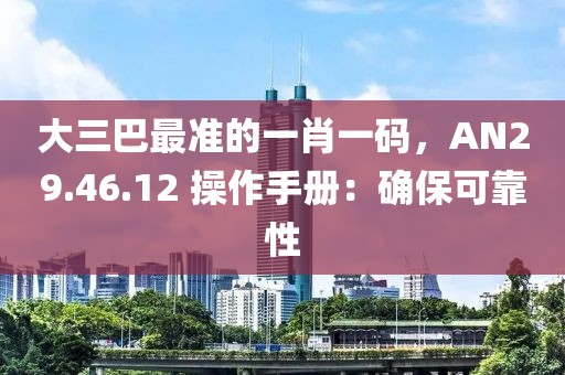 大三巴最准的一肖一码，AN29.46.12 操作手册：确保可靠性